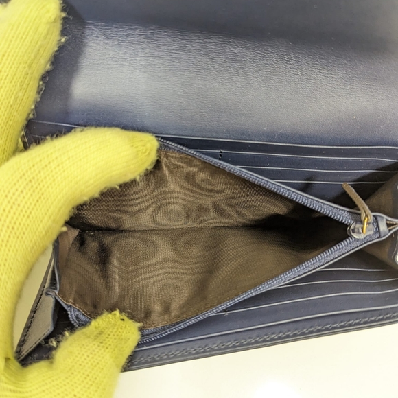 ✨️💎Rare Authentic Limited Edition Gucci marmont Denim Pearl GG Logo Long Wallet - Picture 8 of 15